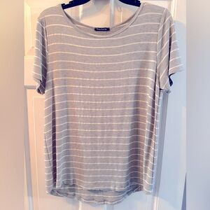 Pink Clover women’s gray and white striped tunic, size L